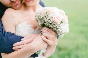 wedding, bridal bouquet, couple